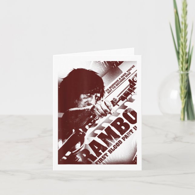 Tarjeta Rambo Primera Parte De Sangre Ii Tienes Que Conver (Anverso)