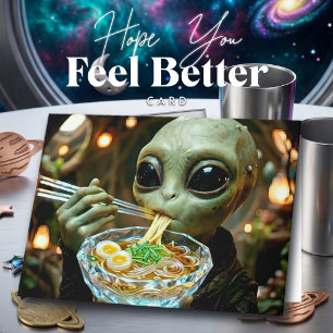 Tarjeta Ramen Alien Recupérate Siente Mejor