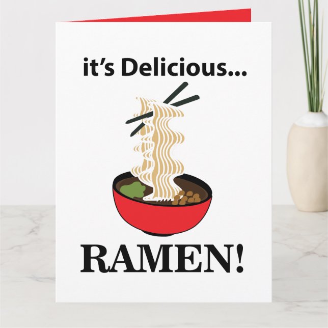 Tarjeta Ramen Es Delicioso  (Anverso)