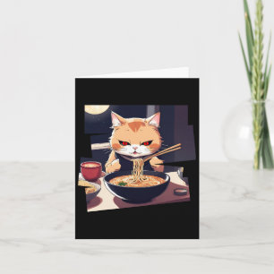 Tarjeta Ramen Kawaii Cat Anime 1