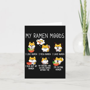 Tarjeta Ramen Shiba Inu Perro Adoran Fideos Japoneses Para