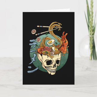 Tarjeta Ramen Skull Japonés Noodle Skull Anime Gran Ola