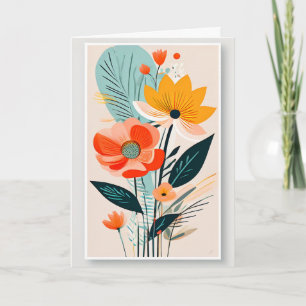 Tarjeta Ramo de arte moderno MCM Cumpleaños