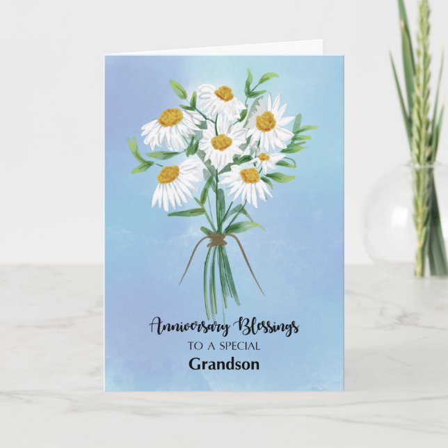 Tarjeta Ramo de bendiciones para aniversario de bodas de n (Anverso)