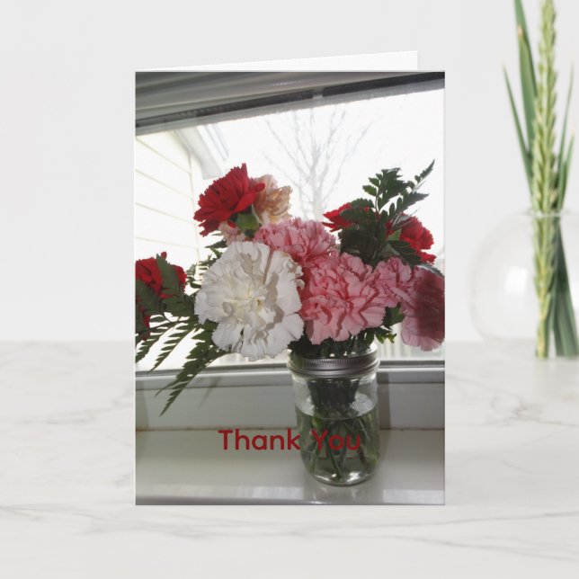 Tarjeta Ramo de Flores Clavel (Anverso)