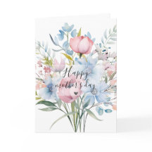 Ramo De Flores De Acuarela Para Mamá 