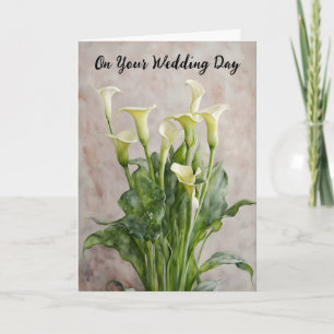 Tarjeta Ramo de flores de Lirio de Calla Felicitaciones de