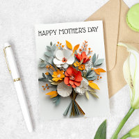 Ramo de flores de papel Día de la madre