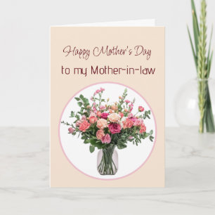 Tarjeta Ramo de flores del Día de la Madre para suegra