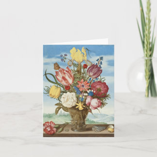Tarjeta Ramo de flores en una repisa