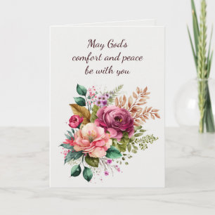 Tarjeta Ramo de flores hermosas de simpatía