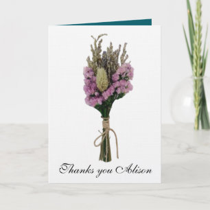 Tarjeta Ramo de flores personalizado agradecimiento