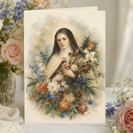 Tarjeta Ramo de flores silvestres de Sta. Teresita de Lisi