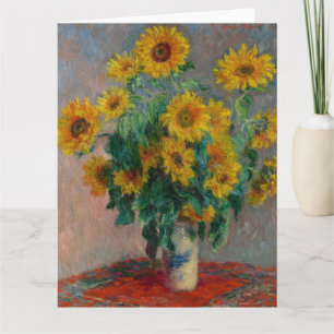 Tarjeta Ramo de Girasoles por Claude Monet