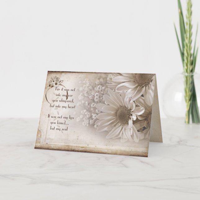 Tarjeta Ramo de la margarita con romance (Anverso)