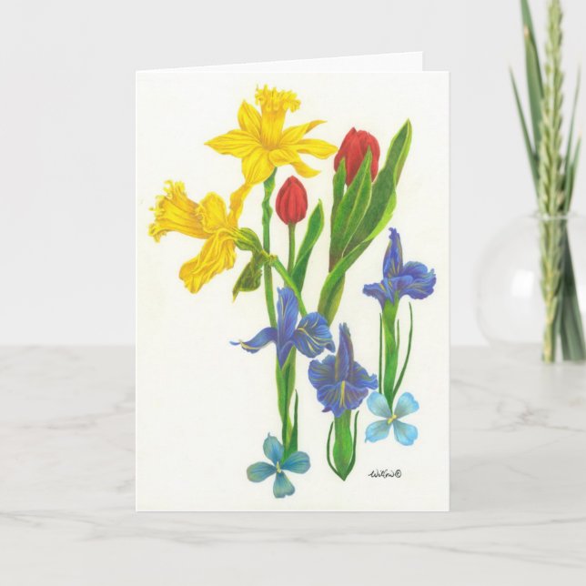 Tarjeta Ramo de la primavera (Anverso)