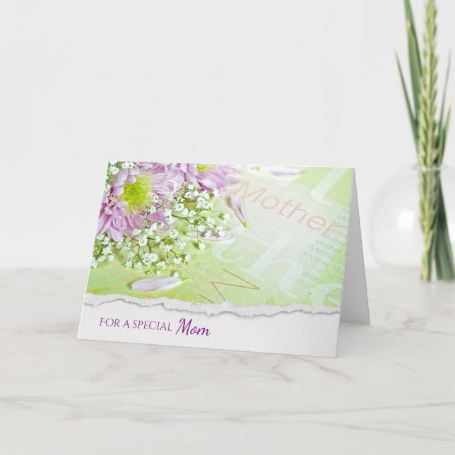 Tarjeta ramo de margarita para el Día de la Madre (Anverso)