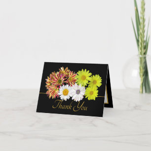 Tarjeta Ramo de margaritas multicolor Botánico Chic Gracia
