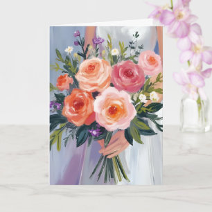 Tarjeta Ramo de novia de flores silvestres   Novia de boda