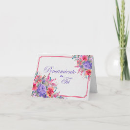 Tarjeta Ramo de Rosas Pensando en Ti