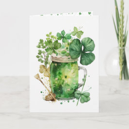 Tarjeta Ramo de trébol del día de San Patricio