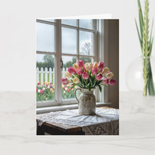 Tarjeta Ramo de Tulipanes 'Thinking of You' de Rainy Windo