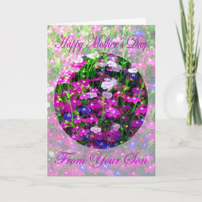 Tarjeta Ramo del día de madre del hijo (Anverso)