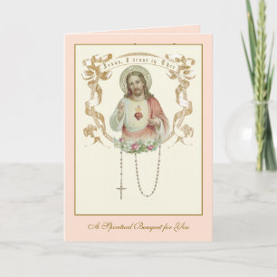 Tarjeta Ramo Espiritual Católico Oraciones Religiosas
