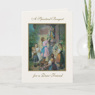 Tarjeta Ramo Espiritual de la Virgen María Religiosa Oraci