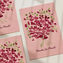 Ramo Floral Acuarela Rosa Caprichoso Gracias
