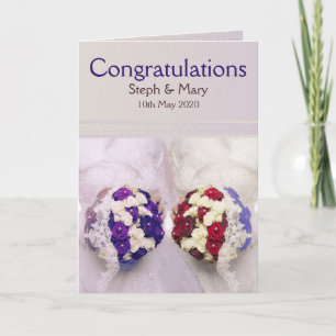 Tarjeta Ramo Novias Lesbianas Felicitaciones de Boda