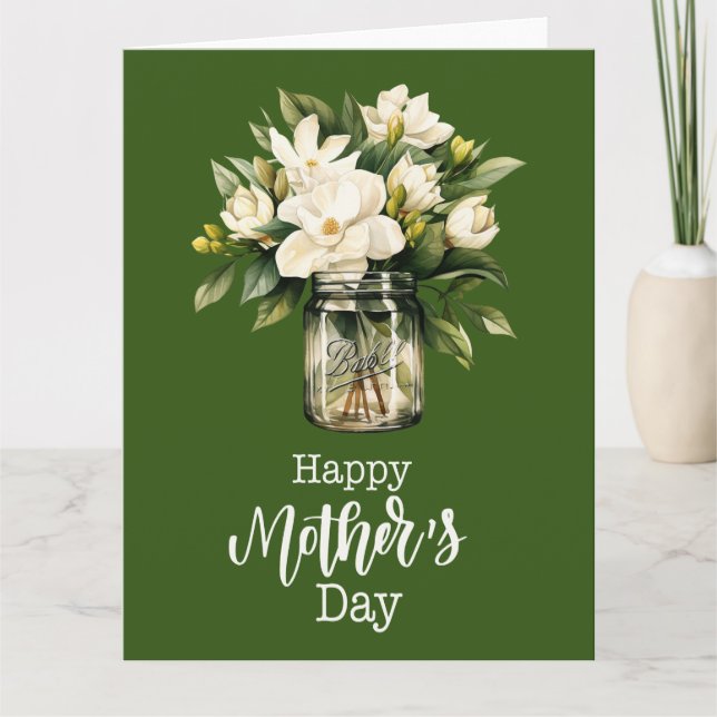 Tarjeta "Ramos de Afecto: Gardenias Blancas del Día de la  (Anverso)