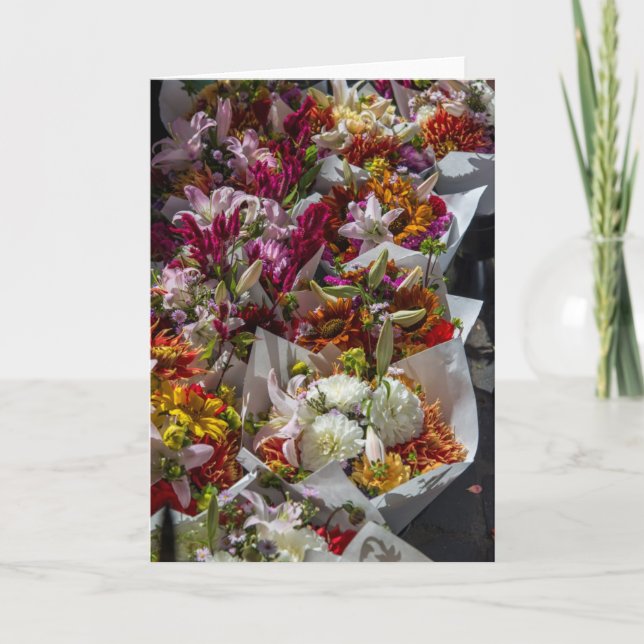 Tarjeta Ramos de la flor fresca (Anverso)