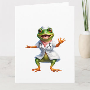 Tarjeta Rana 7 enfermera, rana, médico, sapo, generado por