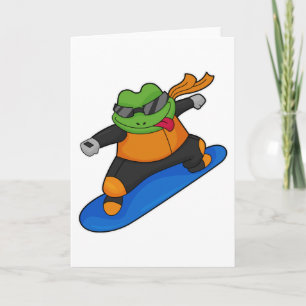 Tarjeta Rana como snowobarder con Snowboard