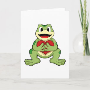 Tarjeta Rana con corazón