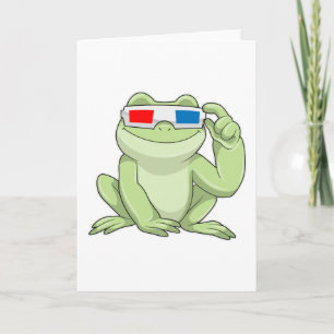 Tarjeta Rana con gafas