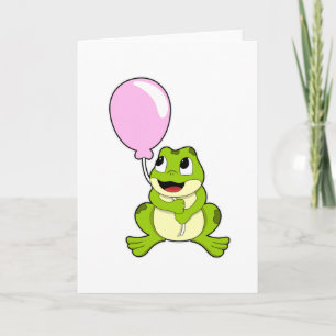 Tarjeta Rana con globo