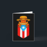 Tarjeta Rana Coqui Jibaro Bandera de Puerto Rico Boricua B<br><div class="desc">Rana Coqui Jibaro Bandera de Puerto Rico Boricua Bolsillo Borinquen</div>
