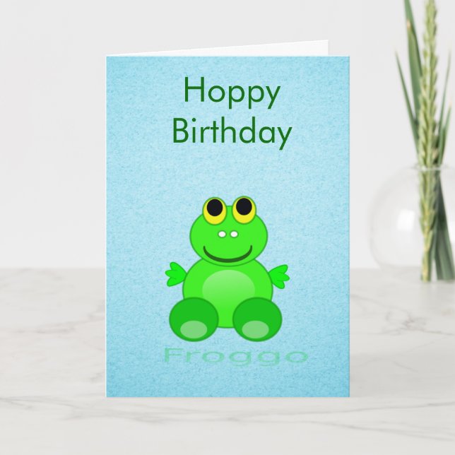 Tarjeta Rana Cute Froggo (Anverso)