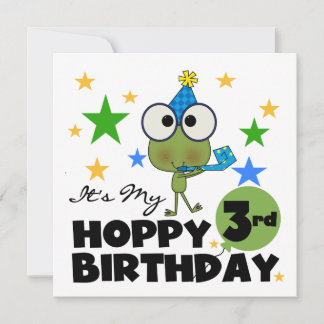 Tarjeta Rana de amapola 3 camisetas de cumpleaños y regalo