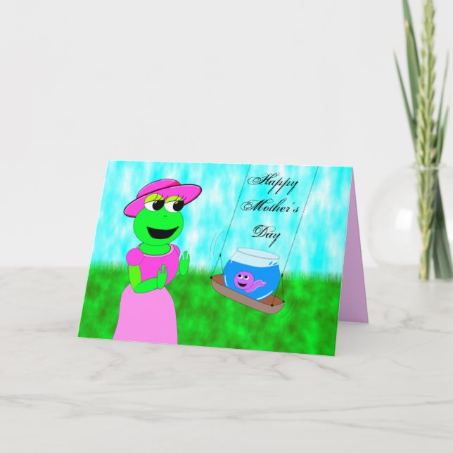 Tarjeta rana de balanceo, el día de madre (Anverso)