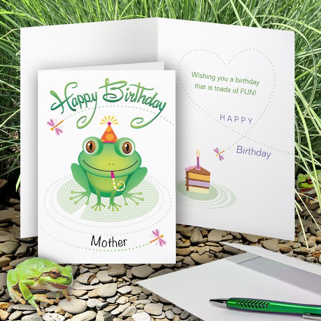 Tarjeta Rana De Cumpleaños Madre Que Tiene Toads De Divers (Subido por el creador)