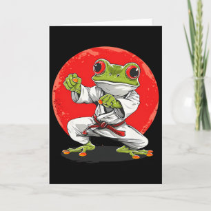 Tarjeta Rana de Karate Artes Marciales Judo Sapo Rana Kung
