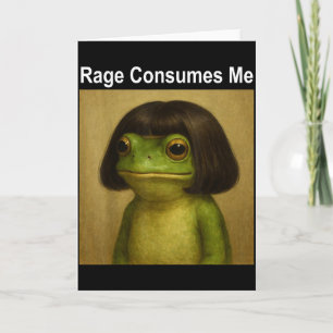 Tarjeta Rana de la ira me consume divertida corte de pelo 