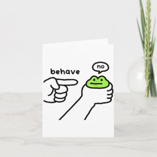 Tarjeta Rana Deshonesta Rana Divertida Meme Comportarse No