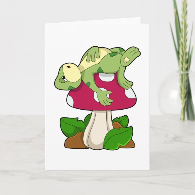 Tarjeta Rana durmiendo con hongos (Anverso)
