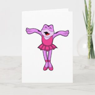 Tarjeta Rana en baile de ballet con falda