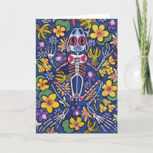 Tarjeta Rana entre flores