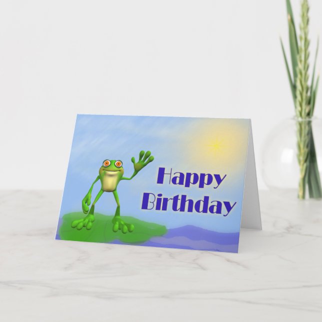 Tarjeta Rana feliz cumpleaños (Anverso)